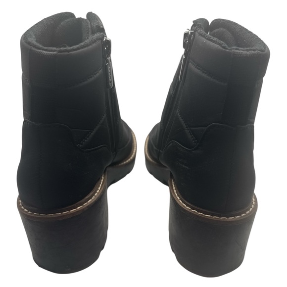 Blonde Daisy Size 6.5 Black Waterproof Quilted Ankle Boots Snow Rain - Picture 3 of 8